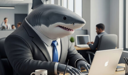 shark preforming integrity test